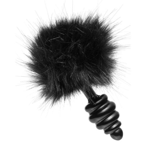 Black Bunny Tail Anal Plug - Image 3