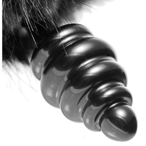 Black Bunny Tail Anal Plug - Image 4
