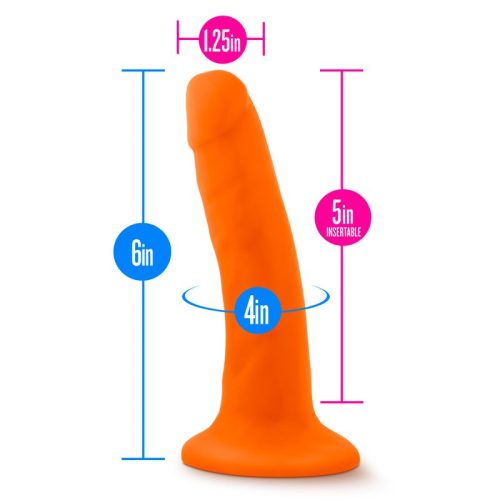 Neo Dual Density Cock 6in Neon Orange - Image 8