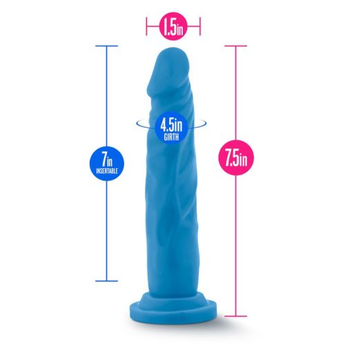 Neo Dual Density Cock 7.5in Neon Blue - Image 8