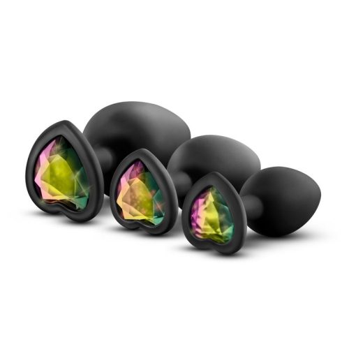 Luxe Bling Plugs Training Kit Black With Rainbow Gems - Image 4