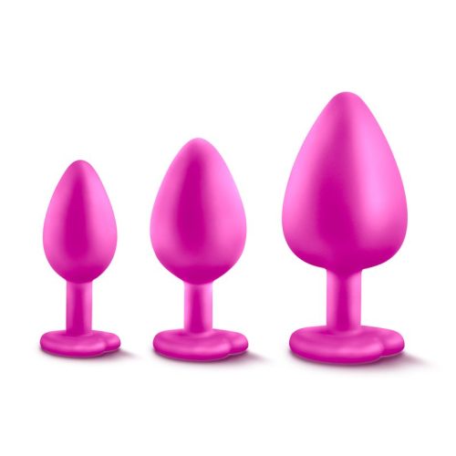 Luxe Bling Plugs Training Kit Pink With White Gems - Image 3