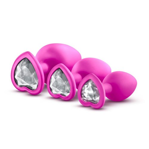 Luxe Bling Plugs Training Kit Pink With White Gems - Image 4