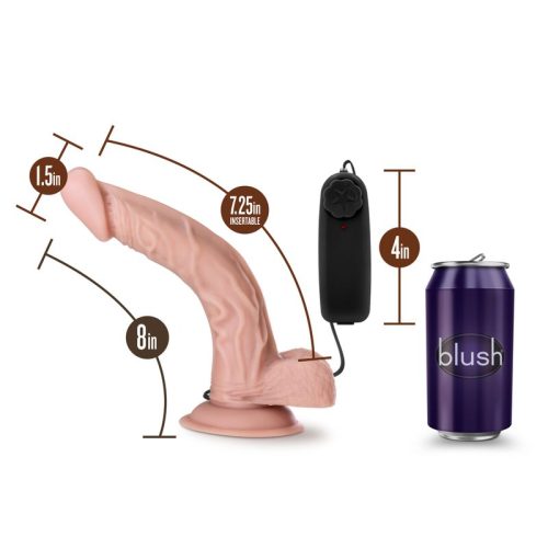 Dr Skin Dr Sean 8in Vibrating Cock with Suction Cup Vanilla - Image 6