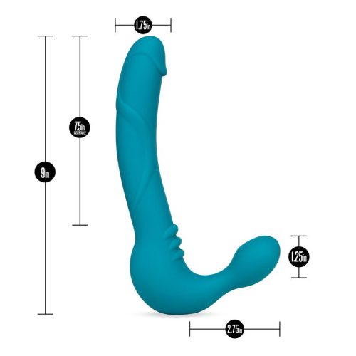Temptasia Luna Strapless Silicone Dildo Teal - Image 6