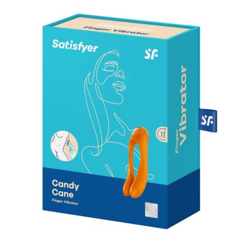 Satisfyer Candy Cane Finger Vibe Orange - Image 4