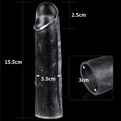 Clear Penis Extender Sleeve Plus 1in - Image 5