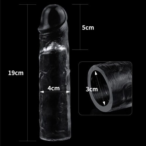 Clear Penis Extender Sleeve Plus 2in - Image 4
