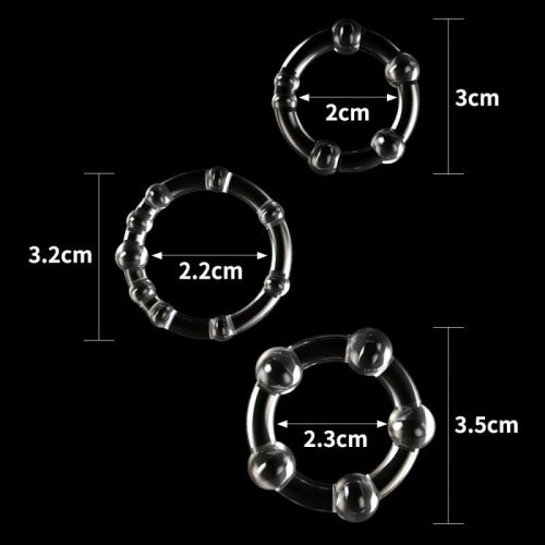 Triple Beaded Donut Ring Set - Image 3