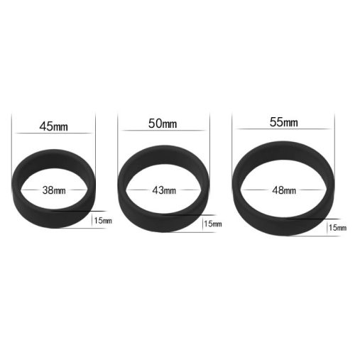 Silicone 3 Pc Pro Cock Ring Set - Image 5
