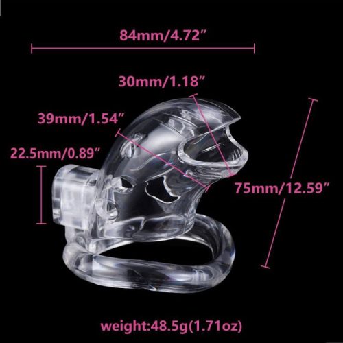 Brutus Shark Chastity Cage Clear - Image 5