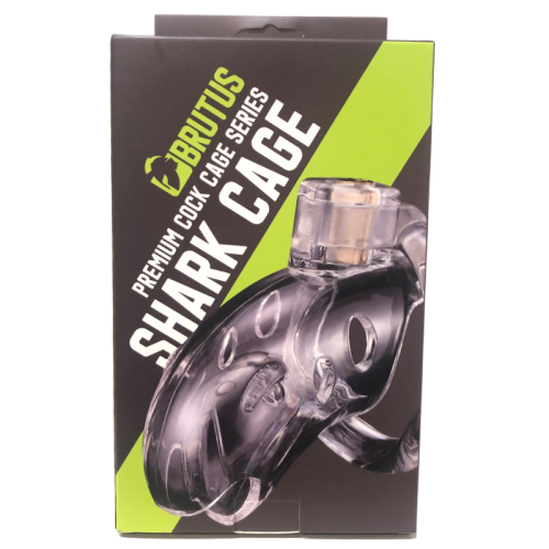 Brutus Shark Chastity Cage Clear - Image 6