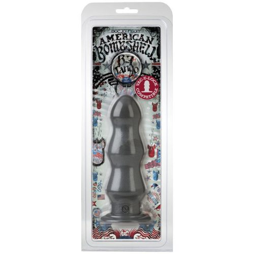 B-7 Tango 7in Anal Dildo Gun Metal - Image 3