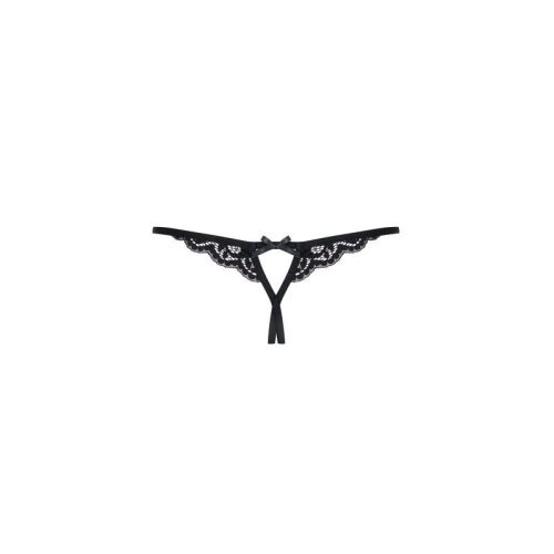Crotchless Lace Thong 831 Black - Image 5