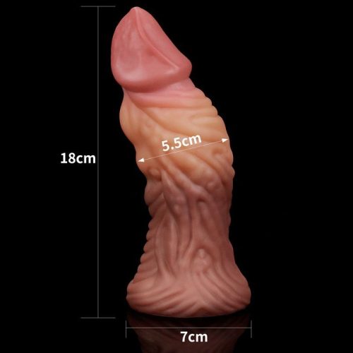 Nature Cock 7in Dual Layer Huge ALIEN Silicone Butt Plug Dildo - Image 5
