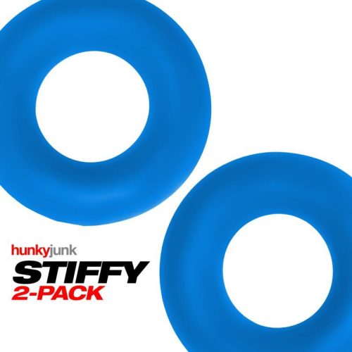Stiffy 2 Pc Bulge Cockrings by HunkyJunk Teal Ice - Image 5