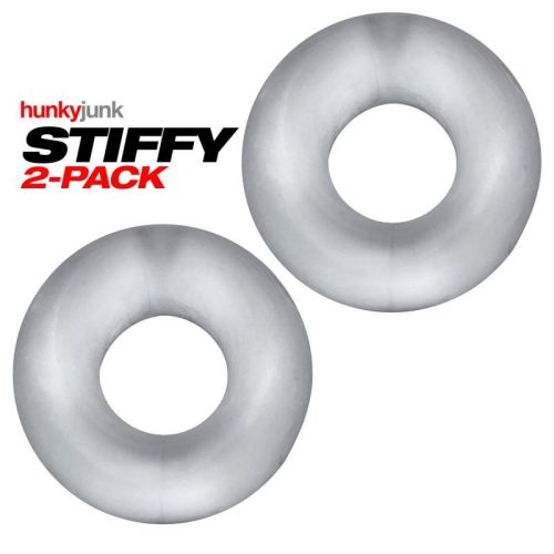 Stiffy 2 Pc Bulge Cockrings by HunkyJunk Ice Clear Ice - Image 7