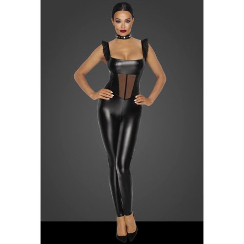 Power Wetlook Overall w Tulle Panel - Image 3