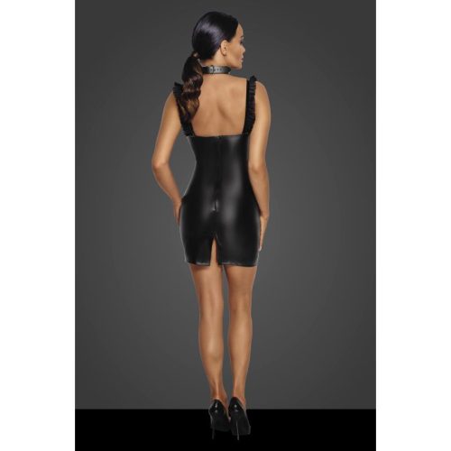 Power Wetlook Short Dress w Front Tulle Inserts - Image 5