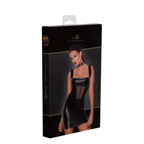 Power Wetlook Short Dress w Front Tulle Inserts - Image 7