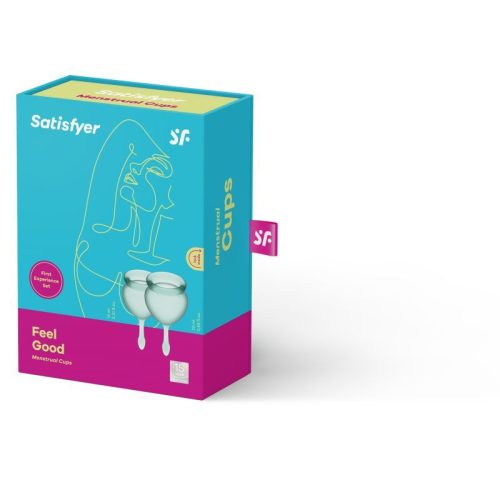 Feel Good Menstrual Cup Light Green 2pcs - Image 3