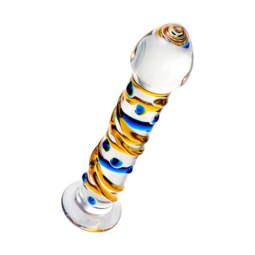 Sexus Glass Dildo Yellow 17.2cm - Image 3