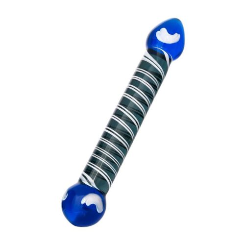 Sexus Glass Dildo Duo Blue 20cm - Image 3