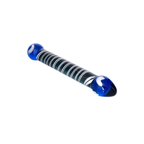 Sexus Glass Dildo Duo Blue 20cm - Image 4