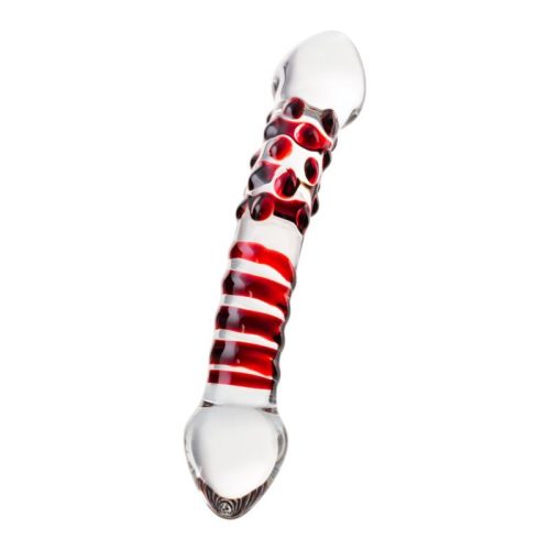 Sexus Glass Dildo Red Delight 19cm - Image 3