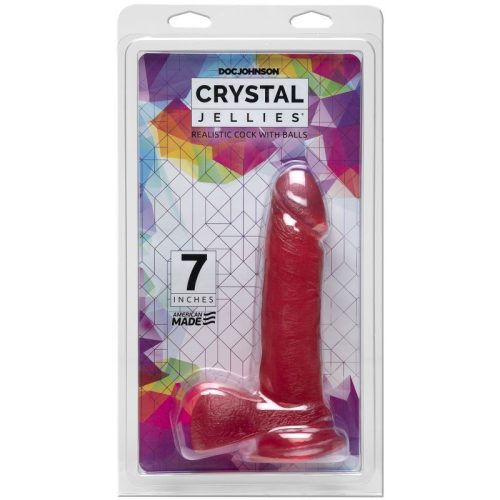 7 in Realistic Cock With Balls Pink - Image 3