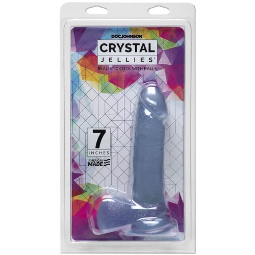7 in Realistic Cock With Balls Clear - Image 3