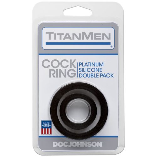 Silicone Cock Rings Double Pk Black - Image 3