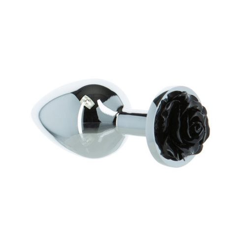 Black Rose 3in Metal Butt Plug - Image 5