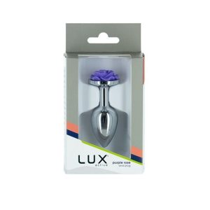 Purple Rose 3in Metal Butt Plug