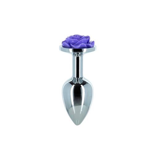Purple Rose 3in Metal Butt Plug - Image 4