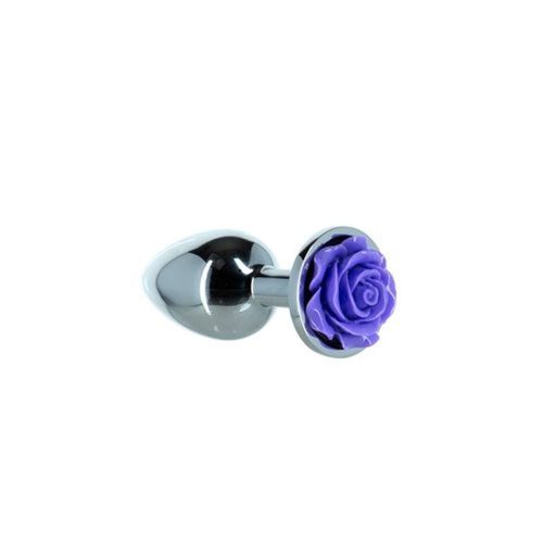 Purple Rose 3in Metal Butt Plug - Image 5