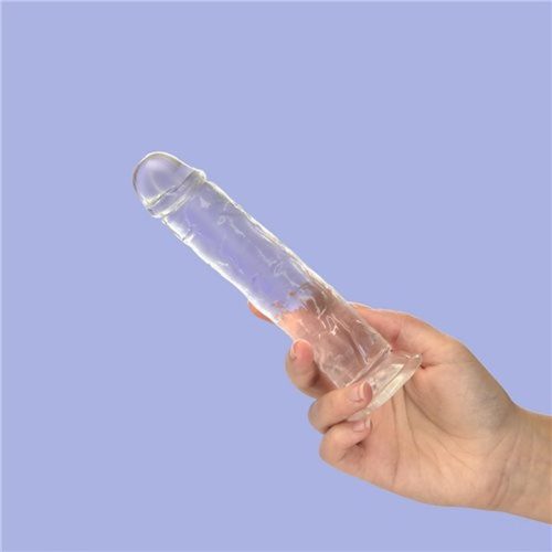 Crystal Dildo Straight 7in Clear - Image 3