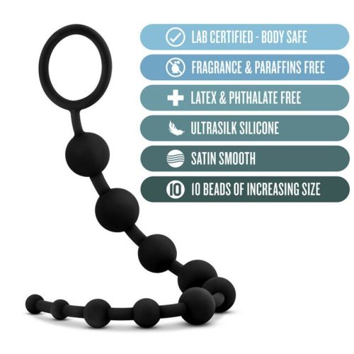 Anal Adventures Platinum Silicone 10 Anal Beads - Image 6