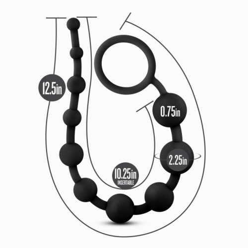 Anal Adventures Platinum Silicone 10 Anal Beads - Image 7