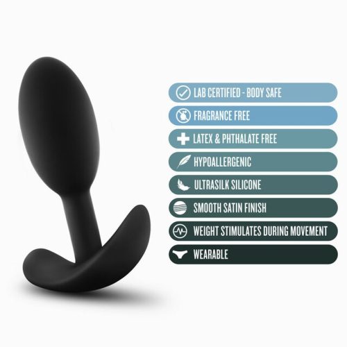 Anal Adventures Platinum Silicone Vibra Slim Plug Small - Image 6