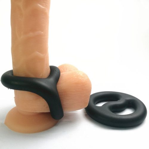 Brutus Yin Yang Silicone Cock and Ball Duo Ring - Image 4