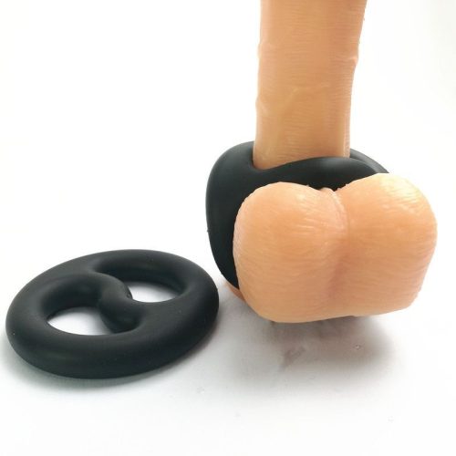 Brutus Yin Yang Silicone Cock and Ball Duo Ring - Image 7
