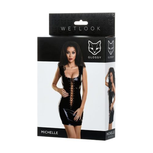 Glossy Wetlook Dress w Studs Michelle - Image 5