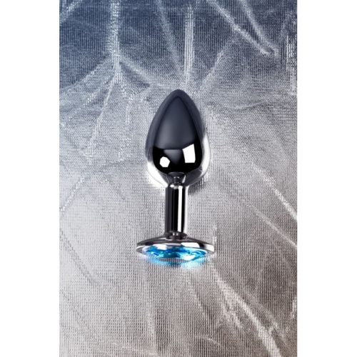 Silver Metal Anal Plug w Topaz Crystal Small - Image 6