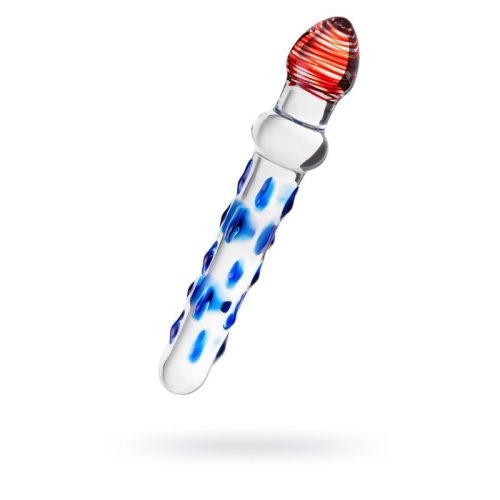 Sexus Glass Dildo Blue/Red 20 cm - Image 3