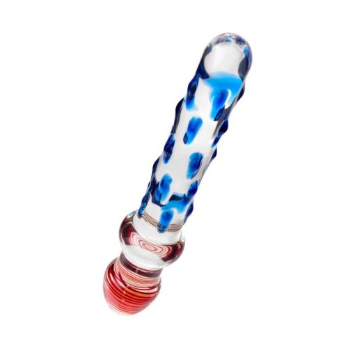 Sexus Glass Dildo Blue/Red 20 cm - Image 4