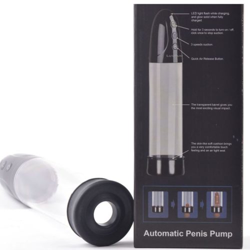 Premium Rechargeable Suction Penis Pump with Sleeve and Donut - Image 4