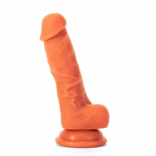 Realistic Dildo Veined Shaft w Balls Flesh - Image 4