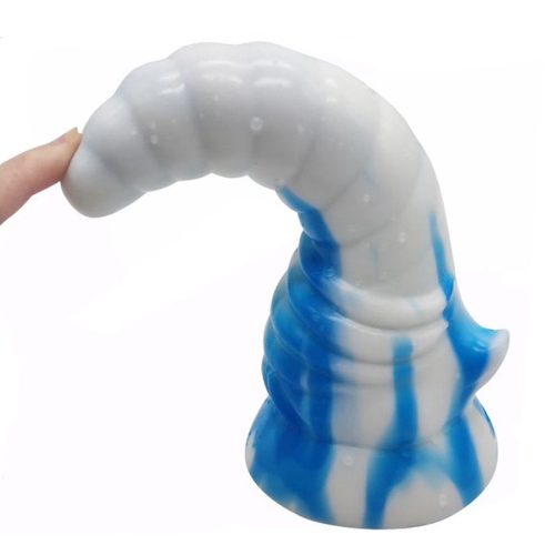 Bull Horn Dildo Blue/White - Image 4