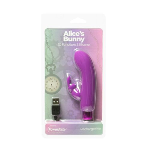 Alices Bunny Rechargeable Bullet w Rabbit Sleeve Purple - Image 5